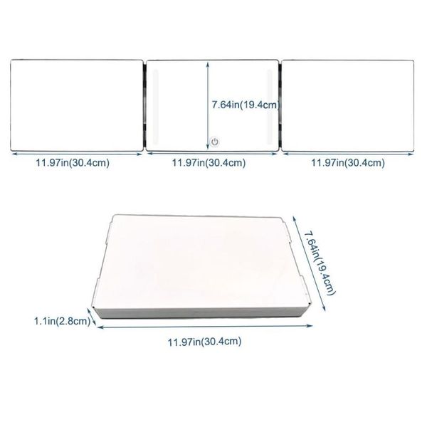 mirrors trifold cosmetic mirror with mini 10x magnification portable rechargeable led for home bathroon bedroom lors889
mirrors trifold cosmetic mirror with mini 10x magnification portable rechargeable led for home bathroon bedroom lors889