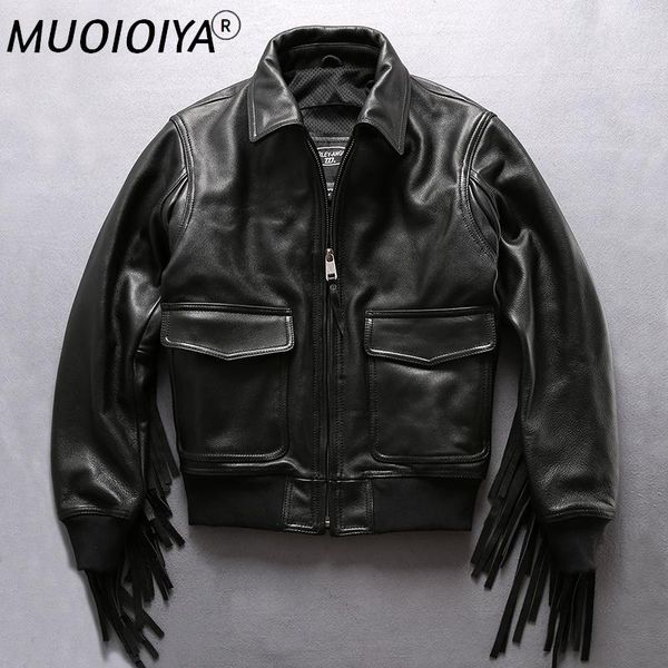 men's leather & faux factory 2021 men fashion tassel genuine jacket thick cowhide punk rock jackets russia winter coat, Black
men's leather & faux factory 2021 men fashion tassel genuine jacket thick cowhide punk rock jackets russia winter coat, Black