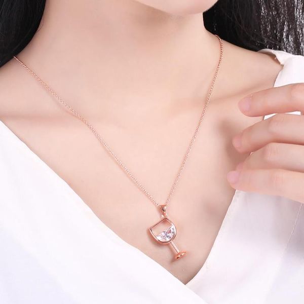 fashion women wine glass pendant cubic zirconia long chain necklace jewelry gift necklaces, Silver
fashion women wine glass pendant cubic zirconia long chain necklace jewelry gift necklaces, Silver