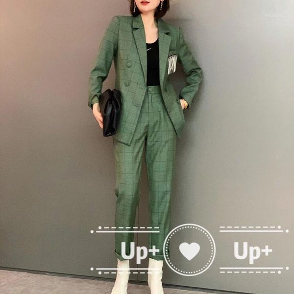 women's two piece pants autumn style v-neck lattice chain long-sleeved suit jacket slim temperament long high-quality fashion, White
women's two piece pants autumn style v-neck lattice chain long-sleeved suit jacket slim temperament long high-quality fashion, White