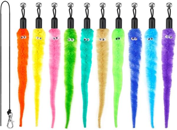 cat toys 5/10 pcs colorful teaser wand rod chase replacement refill plush worms pet interactive training playing stick toy
cat toys 5/10 pcs colorful teaser wand rod chase replacement refill plush worms pet interactive training playing stick toy
