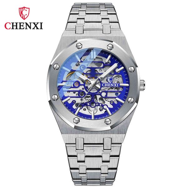 men's advanced sports automatic winding clock fashion steel tourbillon skeleton mechanical watch new, Slivery;brown 
men's advanced sports automatic winding clock fashion steel tourbillon skeleton mechanical watch new, Slivery;brown