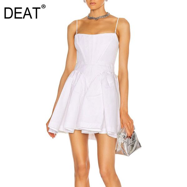 women white ruffles above knee sling dress slash neck sleeveless loose fit fashion tide spring summer gx1022 210421, Black;gray
women white ruffles above knee sling dress slash neck sleeveless loose fit fashion tide spring summer gx1022 210421, Black;gray