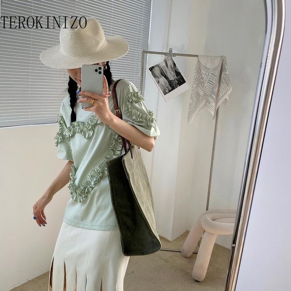 women's t-shirt terokinizo love heart pattern korean style t shirt women o neck short sleeve casual chic tshirts all-match graphic tee, White
women's t-shirt terokinizo love heart pattern korean style t shirt women o neck short sleeve casual chic tshirts all-match graphic tee, White