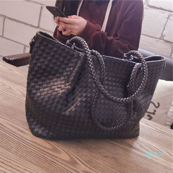 tide high-capacity women's bag woven single shoulder bag versatile msenger bag