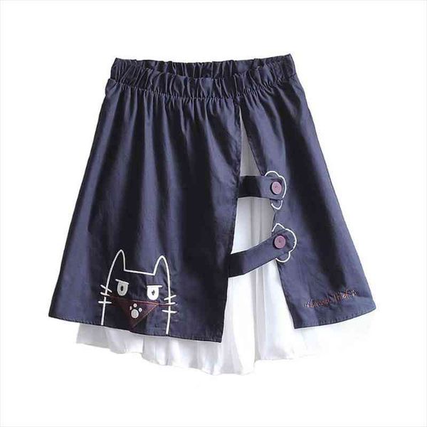 hight waist fashion summer womens skirt cartoon cat embroidery mini korean style female sweet cute navy girls, Black
hight waist fashion summer womens skirt cartoon cat embroidery mini korean style female sweet cute navy girls, Black