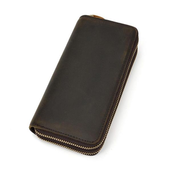 coffee color long purse for men vintage cow leather money clips wallets, Red;black
coffee color long purse for men vintage cow leather money clips wallets, Red;black