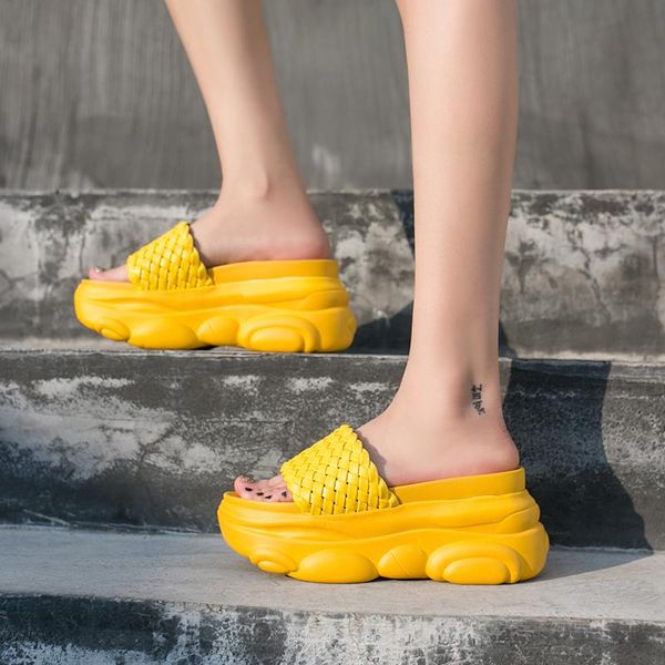 slippers pu weave high platform women open toe thick sole slides summer candy colors chunky sandals beach 2021, Black
slippers pu weave high platform women open toe thick sole slides summer candy colors chunky sandals beach 2021, Black
