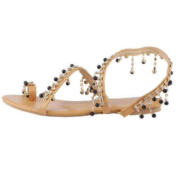 vogue summer roman handmade beaded flat soled shoe casual fashion sandal women string bead round toe travel princes may 31 sandals, Black
vogue summer roman handmade beaded flat soled shoe casual fashion sandal women string bead round toe travel princes may 31 sandals, Black