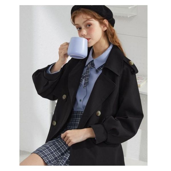 women's trench coats spring autumn coat 2021 overcoat evening female vintage plus size black solid women casual elegant prom, Tan;black
women's trench coats spring autumn coat 2021 overcoat evening female vintage plus size black solid women casual elegant prom, Tan;black