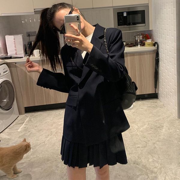 women's suits & blazers salt department wear hong kong style retro pleated skirt design sense small suit 2021 early spring korean two-p, White;black
women's suits & blazers salt department wear hong kong style retro pleated skirt design sense small suit 2021 early spring korean two-p, White;black