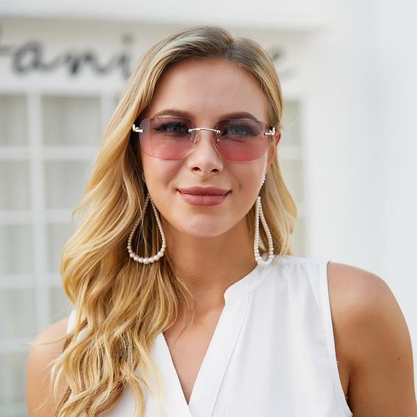 sunglasses women's fashion frameless online celebrity tide small frame trim ladies, White;black
sunglasses women's fashion frameless online celebrity tide small frame trim ladies, White;black