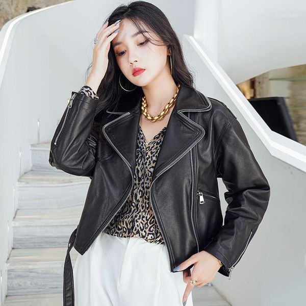 genuine leather jacket women 100% sheepskin coat female short motorcycle coats spring autumn 2021 femme veste pph3216 women's & faux, Black
genuine leather jacket women 100% sheepskin coat female short motorcycle coats spring autumn 2021 femme veste pph3216 women's & faux, Black