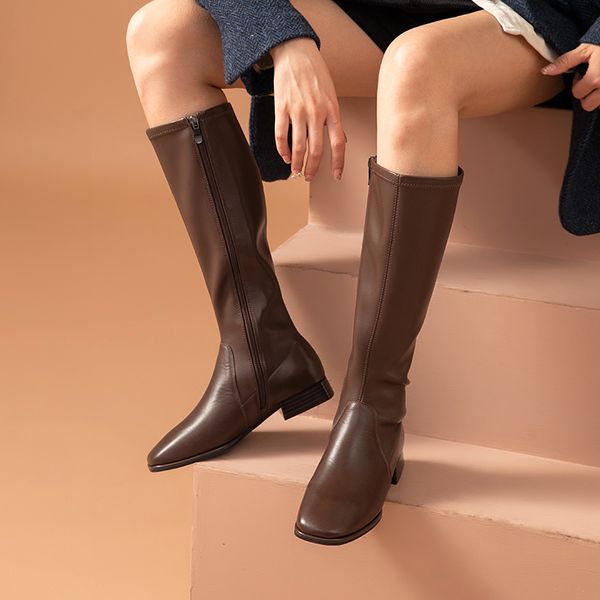 boots long boots women cow leather lady shoes square toe side zipper knee high autumn winter fashion handmade 01248, Black
boots long boots women cow leather lady shoes square toe side zipper knee high autumn winter fashion handmade 01248, Black