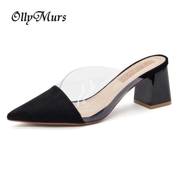 slippers ollymurs summer transparent women shoes woman mules slides square high heels clear female 81-28, Black
slippers ollymurs summer transparent women shoes woman mules slides square high heels clear female 81-28, Black