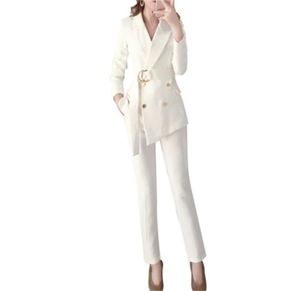 women's suits & blazers fashion white suit female spring and autumn 19 temperament small two-piece women, White;black
women's suits & blazers fashion white suit female spring and autumn 19 temperament small two-piece women, White;black