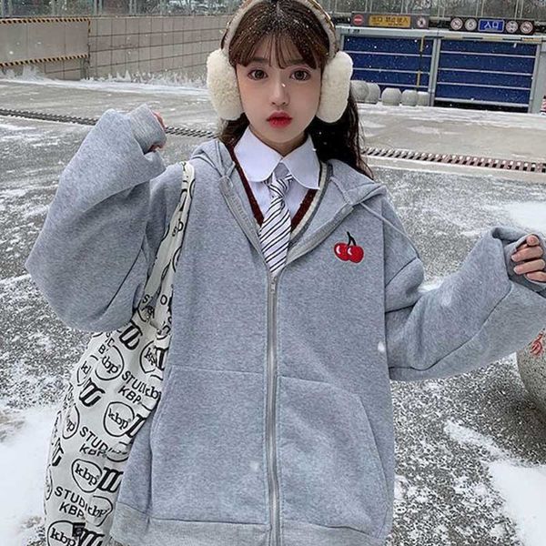 women's hoodies & sweatshirts korean version plus female thick velvet with vintage hoodies fall and winter released japanese zipper in, Black
women's hoodies & sweatshirts korean version plus female thick velvet with vintage hoodies fall and winter released japanese zipper in, Black