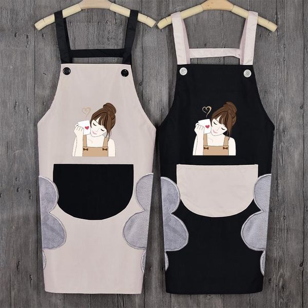 hand-wiping apron female fashion household kitchen waterproof and oil-proof cute japanese korean style cooking aprons
hand-wiping apron female fashion household kitchen waterproof and oil-proof cute japanese korean style cooking aprons