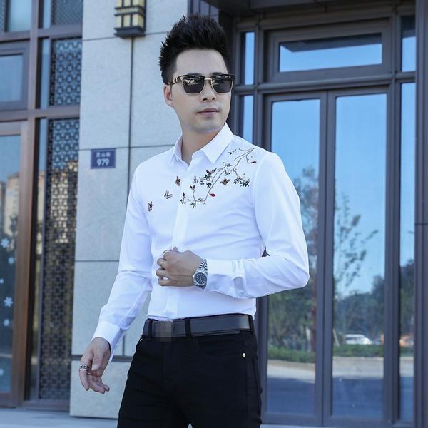 men's casual shirts sj11112 fashion 2021 runway luxury european design party style clothing, White;black
men's casual shirts sj11112 fashion 2021 runway luxury european design party style clothing, White;black