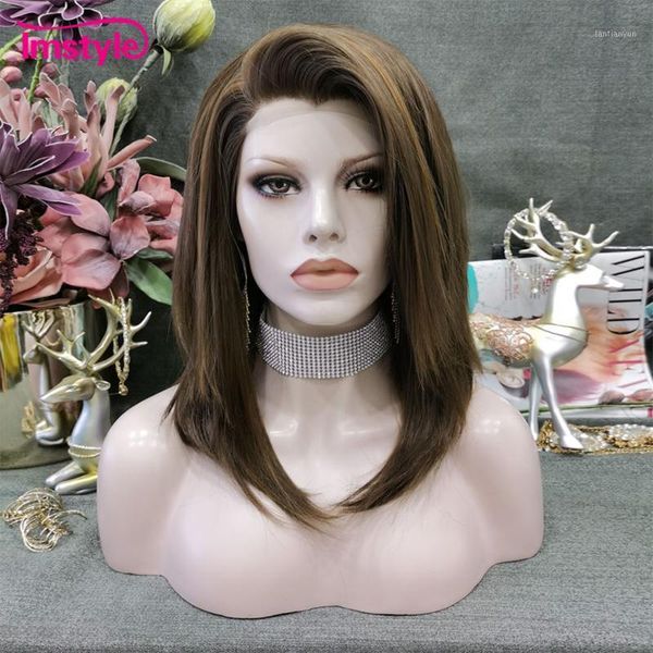 imstyle synthetic lace front wig brown wigs short straight hair for women heat resistant fiber daily 14 inches1, Black
imstyle synthetic lace front wig brown wigs short straight hair for women heat resistant fiber daily 14 inches1, Black