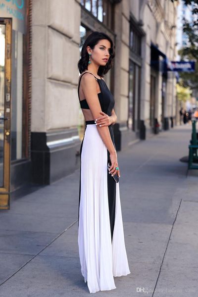 evening dresses elegant black and white party long abendkleider vestidos de noiva chiffon prom gowns, Black;red
evening dresses elegant black and white party long abendkleider vestidos de noiva chiffon prom gowns, Black;red