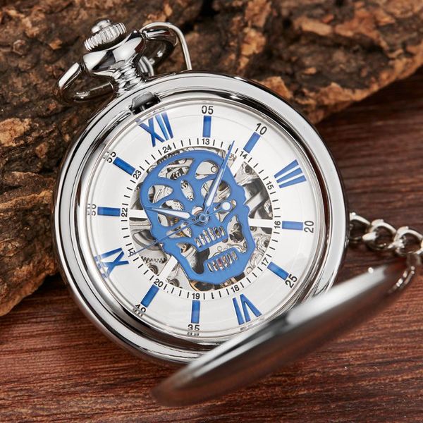 pocket watches fashion skull mechanical watch men women steampunk skeleton hand-wind flip clock fob chain for collection gifts relog, Slivery;golden
pocket watches fashion skull mechanical watch men women steampunk skeleton hand-wind flip clock fob chain for collection gifts relog, Slivery;golden
