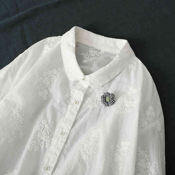 women's blouses & shirts (no brooch) lamtrip unique full surface flowers embroidery retro peter pan collar cotton yarn long sleeve, White
women's blouses & shirts (no brooch) lamtrip unique full surface flowers embroidery retro peter pan collar cotton yarn long sleeve, White