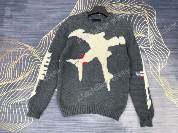 21ss designers sweaters luxury mens womens aircraft jacquard man paris fashion tee tees street long sleeve luxurys gray blue s-2xl, White;black
21ss designers sweaters luxury mens womens aircraft jacquard man paris fashion tee tees street long sleeve luxurys gray blue s-2xl, White;black