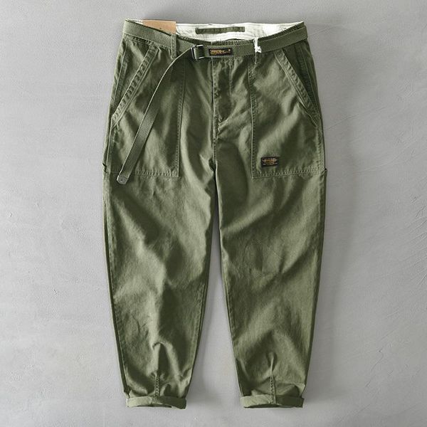 men's pants autumn and winter pure cotton color trousers korean casual loose belt mid waist slim pencil, Black
men's pants autumn and winter pure cotton color trousers korean casual loose belt mid waist slim pencil, Black