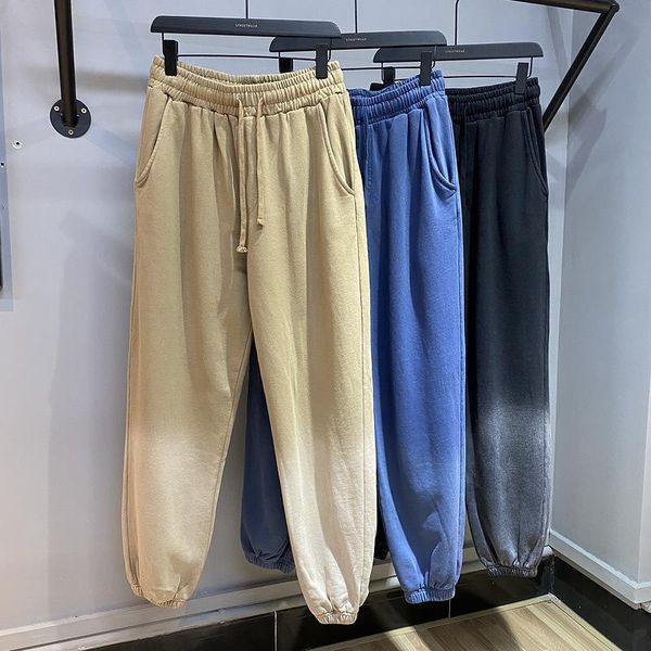 men's pants high street sweatpants men vintage bleached loose casual sport drawstring elastic waist straight trousers male wild, Black
men's pants high street sweatpants men vintage bleached loose casual sport drawstring elastic waist straight trousers male wild, Black