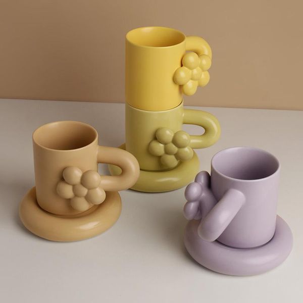 mugs 1set 360ml nordic ceramic mug and oval plate cup saucer set flower handle coffee tea milk cake kitchen home decor
mugs 1set 360ml nordic ceramic mug and oval plate cup saucer set flower handle coffee tea milk cake kitchen home decor