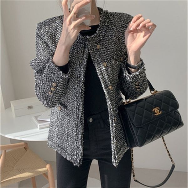 women's suits & blazers korean women's fashion tweed blouse coat jacket 2021 autumn and winter, White;black
women's suits & blazers korean women's fashion tweed blouse coat jacket 2021 autumn and winter, White;black