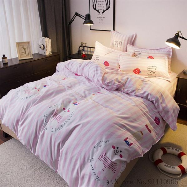 bedding sets home textile girls pink children bed linen king twin size stripe quilt cover sheet pillowcases bedclothes
bedding sets home textile girls pink children bed linen king twin size stripe quilt cover sheet pillowcases bedclothes