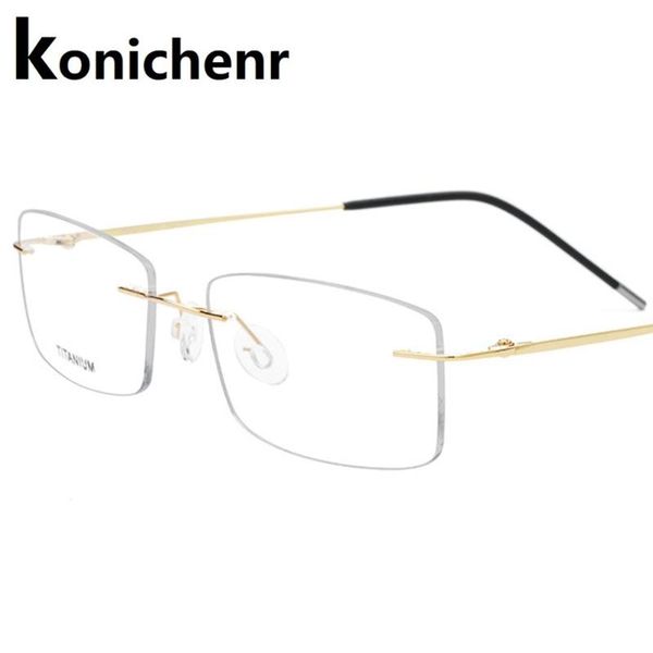 fashion sunglasses frames konichenr titanium alloy square rimless glasses men ultralight myopia eyeglasses optical women eyewear, Black
fashion sunglasses frames konichenr titanium alloy square rimless glasses men ultralight myopia eyeglasses optical women eyewear, Black