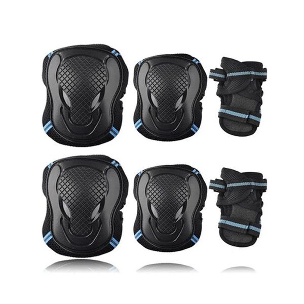 6pcs/set skateboard skating protective gear knee elbow braces combination packages safety thickened sports protector & pads, Black;gray 
6pcs/set skateboard skating protective gear knee elbow braces combination packages safety thickened sports protector & pads, Black;gray