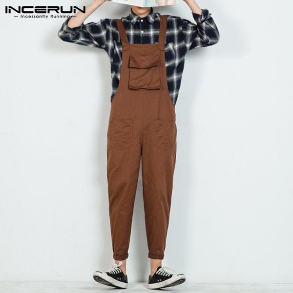 fashion men bib pants joggers 2021 cotton pockets solid chic mens overalls suspender streetwear rompers jumpsuits s-5xl men's, Black
fashion men bib pants joggers 2021 cotton pockets solid chic mens overalls suspender streetwear rompers jumpsuits s-5xl men's, Black