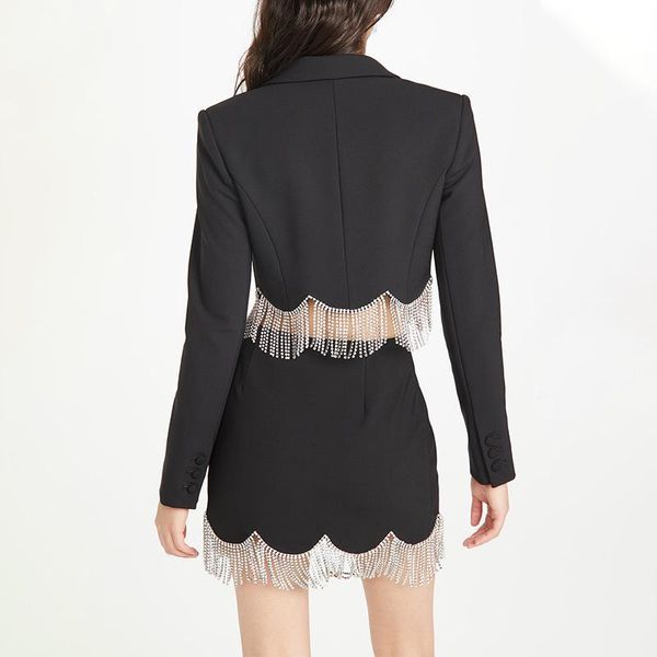 luxury elegant suit 2 piece set women spring autumn runway designer tassel short jacket blazer & black mini skirt, White
luxury elegant suit 2 piece set women spring autumn runway designer tassel short jacket blazer & black mini skirt, White