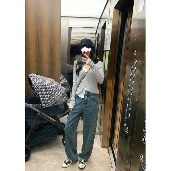 women's jeans 2021 retro loose wide-leg spring and autumn thin high-waist straight-leg pants, Blue
women's jeans 2021 retro loose wide-leg spring and autumn thin high-waist straight-leg pants, Blue