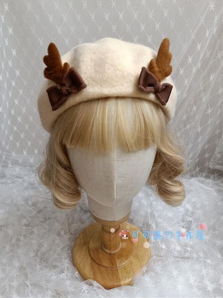 party masks lovely lolita girl beret hat soft sister cute christmas deer horn bow japanese autumn winter thicken painter cap baked cake
party masks lovely lolita girl beret hat soft sister cute christmas deer horn bow japanese autumn winter thicken painter cap baked cake