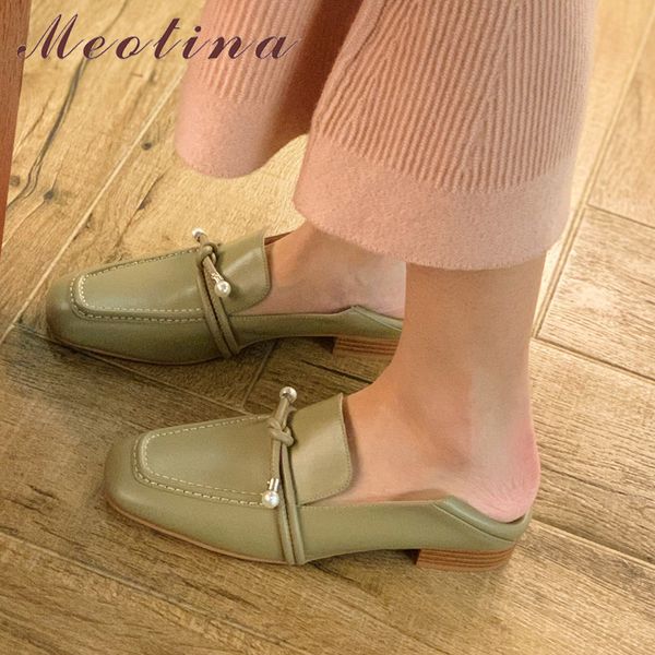 meotina low heel pumps genuine leather square toe loafers shoes women pearl bow block heels footwear female spring black size 40 210520
meotina low heel pumps genuine leather square toe loafers shoes women pearl bow block heels footwear female spring black size 40 210520