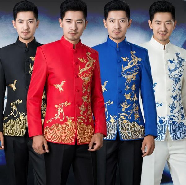 stand collar embroidery blazer men formal dress latest coat pant designs suit wedding suits for men's chinese tunic & blazers, White;black
stand collar embroidery blazer men formal dress latest coat pant designs suit wedding suits for men's chinese tunic & blazers, White;black