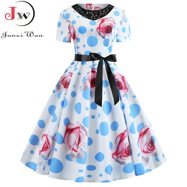 women vintage summer dress robe femme retro a-line short sleeve elegant lace floral print office party sundress holiday vestidos 210510, Black;gray
women vintage summer dress robe femme retro a-line short sleeve elegant lace floral print office party sundress holiday vestidos 210510, Black;gray