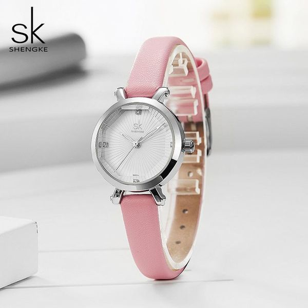wristwatches shengke 2021 brand fashion watches small round dial ladies leather women quartz watch, Slivery;brown
wristwatches shengke 2021 brand fashion watches small round dial ladies leather women quartz watch, Slivery;brown