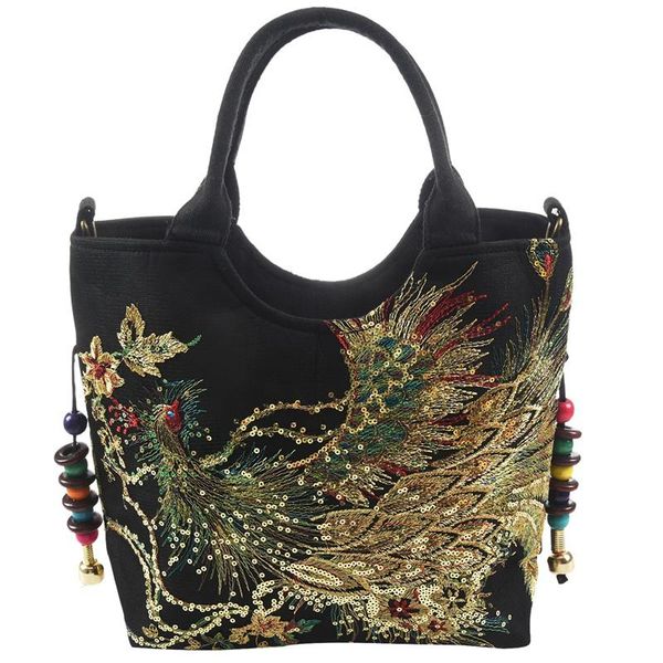 shiny sequins peacock embroidered women canvas totes bag, summer shopping shoulder bag vintage beaded string handbag black waist bags
shiny sequins peacock embroidered women canvas totes bag, summer shopping shoulder bag vintage beaded string handbag black waist bags