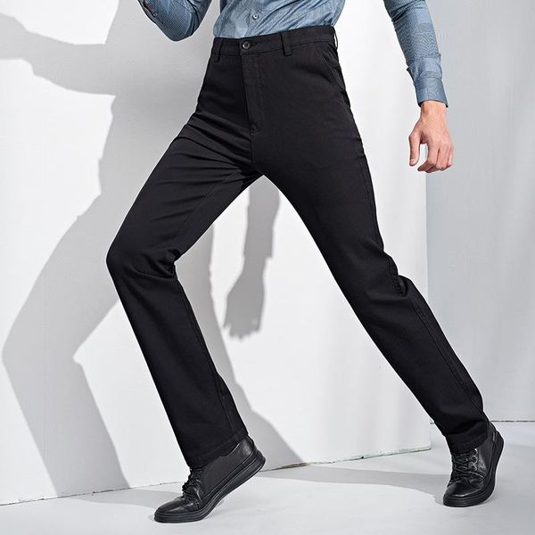 men's pants spring high waist four side elastic loose large straight business casual 1761, Black
men's pants spring high waist four side elastic loose large straight business casual 1761, Black