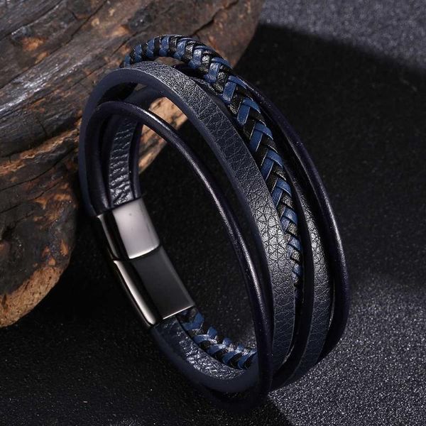 charm bracelets blue color leather for men armband heren trendy genuine bangles with black magnetic buckle, Golden;silver
charm bracelets blue color leather for men armband heren trendy genuine bangles with black magnetic buckle, Golden;silver