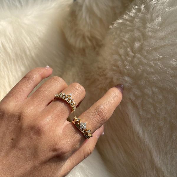 wedding rings korean jewelry fashion zircon crown open ring for women engagement anniversary gift, Slivery;golden
wedding rings korean jewelry fashion zircon crown open ring for women engagement anniversary gift, Slivery;golden
