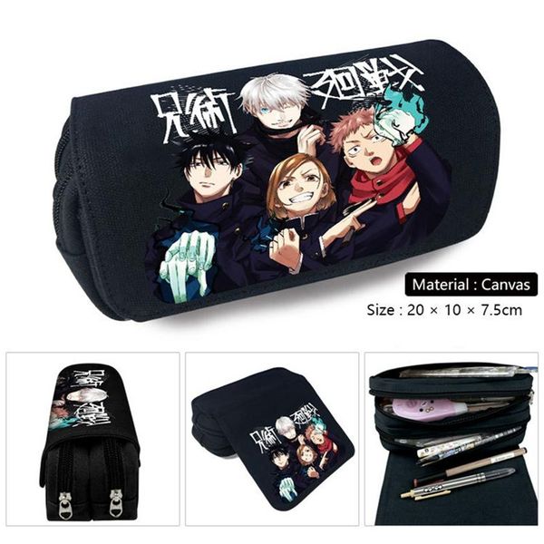 1pcs anime jujutsu kaisen itadori yuji megumi pencil bag case double layer canvas pen student pouch school supplies bags
1pcs anime jujutsu kaisen itadori yuji megumi pencil bag case double layer canvas pen student pouch school supplies bags