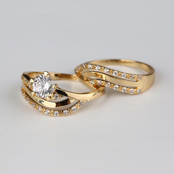 wedding rings kfvanfi gifts copper brass cubic zirconia stone gold color couple elegant jewelry for women bridal engagement, Slivery;golden
wedding rings kfvanfi gifts copper brass cubic zirconia stone gold color couple elegant jewelry for women bridal engagement, Slivery;golden