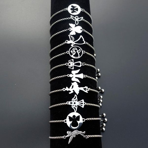 charm bracelets stainless steel fairy angel bracelet nice girl wristband adjustable length children women fashion jewelry gift, Golden;silver
charm bracelets stainless steel fairy angel bracelet nice girl wristband adjustable length children women fashion jewelry gift, Golden;silver